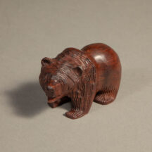 2702 - MINI SMOOTH GRIZZLY BEAR IRONWOOD FIGURE