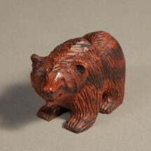 2711 - SMALL HAIRY GRIZZLY BEAR IRONWOOD FIGURE