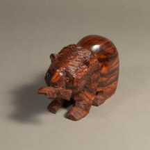 2732 - LARGE SMOOTH GRIZZLY BEAR IRONWOOD FIGURE