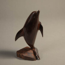 297 - STANDING DOLPHIN IRONWOOD FIGURE
