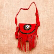 8071 - Small Leather Purse Red