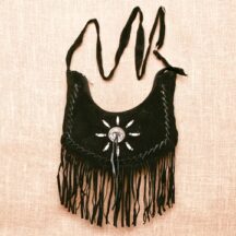 8083 - Medium Leather Purse Black