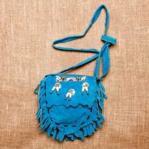 8099 - MEDIUM SUEDE LEATHER PURSE TURQUOISE