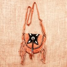 8214 - SMALL SUEDE LEATHER PURSE CAMEL