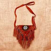 8228 - SMALL SUEDE LEATHER PURSE BROWN