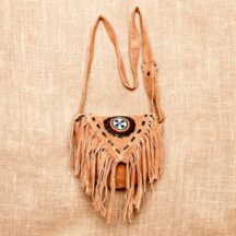 8224 - SMALL SUEDE LEATHER PURSE CAMEL