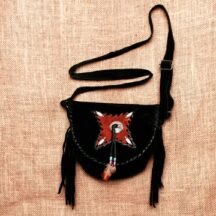 8233 - MEDIUM SUEDE LEATHER PURSE BLACK