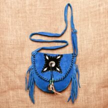8239 - MEDIUM SUEDE LEATHER PURSE TURQUOISE