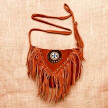 8248 - MEDIUM SUEDE LEATHER PURSE BROWN