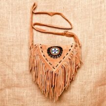 8244 - MEDIUM SUEDE LEATHER PURSE CAMEL