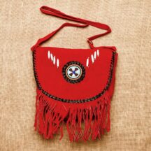 8581 - FRINGE LEATHER PURSE RED