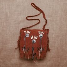 8608 - FRINGE LEATHER PURSE BROWN