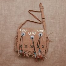 8604 - FRINGE LEATHER PURSE CAMEL