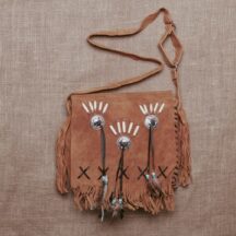 8600 - FRINGE LEATHER PURSE GOLD