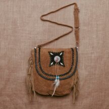8644 - DIAMOND LEATHER PURSE CAMEL