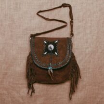 8642 - DIAMOND LEATHER PURSE CHOCOLATE
