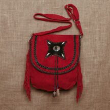 8641 - DIAMOND LEATHER PURSE RED