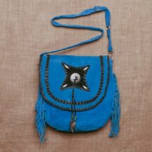 8649 - DIAMOND LEATHER PURSE TURQUOISE