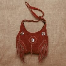 8708 - SUEDE LEATHER PURSE BROWN