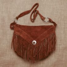 8718 - SUEDE LEATHER PURSE BROWN