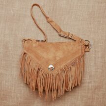 8714 - SUEDE LEATHER PURSE CAMEL