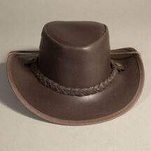 8901 - AUSSIE STYLE LEATHER HAT BROWN