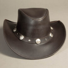 8941 - BUFFALO NICKEL LEATHER HAT BROWN