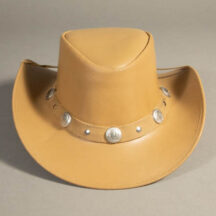 8946 - BUFFALO NICKEL LEATHER HAT TAN