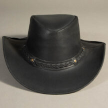 8950 - OIL FINISH LEATHER HAT BLACK