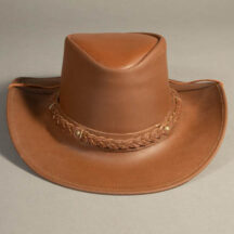 8952 - OIL FINISH LEATHER HAT CAMEL