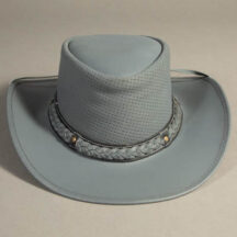 8965 - PERFORATED CROWN LEATHER HAT GRAY