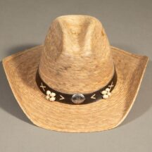478 - Western Palm Hat With Conchos