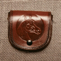 776 - Leather Folding Belt Coin Purse
