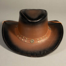 8972 - LEATHER HAT TWO TONE