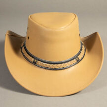 8996 - BRAIDED BAND LEATHER HAT TAN