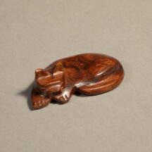 200 - CAT LAYING MINI IRONWOOD FIGURE