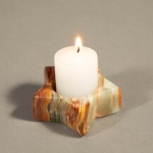 524 - Onyx Star Shaped Candle Holder
