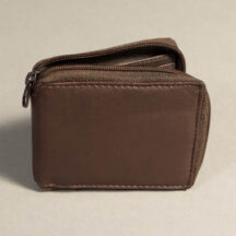 7222- Bifold Zipper Wallet Brown