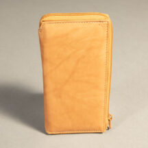 7683 - Checkbook Holder Zipper Wallet Tan