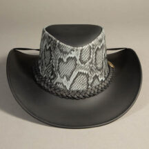 8789 - Leather Hat Silver