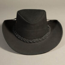 8850 - SUEDE FINISH LEATHER HAT BLACK