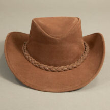 8852 - SUEDE FINISH LEATHER HAT CAMEL