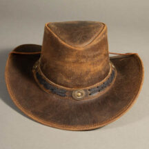 8862 - ROUGH FINISH LEATHER HAT CAMEL