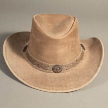 8865 - ROUGH FINISH LEATHER HAT GRAY