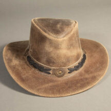 8866 - ROUGH FINISH LEATHER HAT TAN