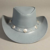 8945 - BUFFALO NICKEL LEATHER HAT GRAY