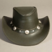 8947 - BUFFALO NICKEL LEATHER HAT OLIVE