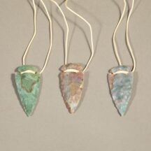 96221 - Large Arrowhead Pendant Tan String