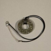 96323 - Organite Pendant Gold With Silver Clasp