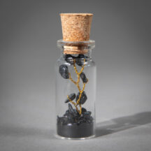 96404 - Black Agate Glass Wishing Bottle